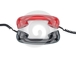 3D rendering old phone handsets