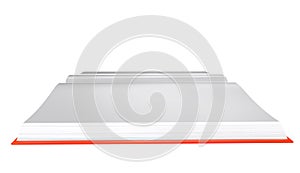 3d rendering open book image, isolated white background