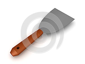 3D Rendering of paint scraper spackle