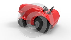 3D rendering - perspective view of a small isolated tractor