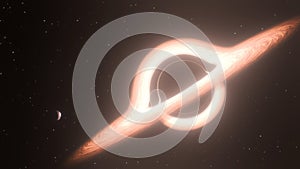 a planet in the black hole system