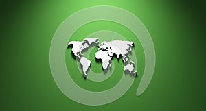 3D rendering planisphere on green background