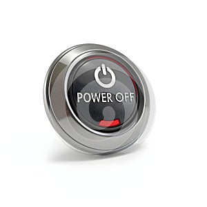 3D power off button icon