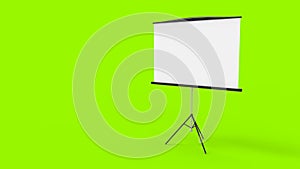 3d rendering of a presentation beamer screen isolated in a studio background