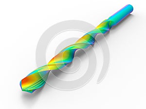 3D rendering - rainbow colored milling tool