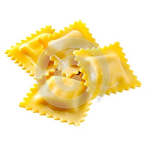 3D Rendering of a Ravioli Pasta Transparent Background - Ai Generated