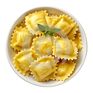 3D Rendering of a Ravioli Pasta Transparent Background - Ai Generated