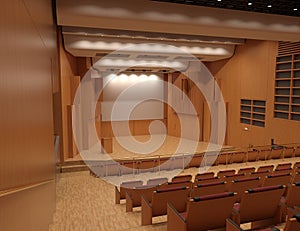 3D Rendering Recital Hall photo
