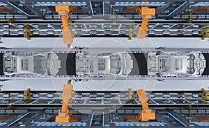 Robot in car factory photo