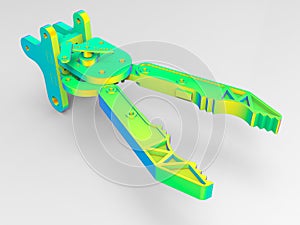 3D rendering - robot gripper finger structure photo
