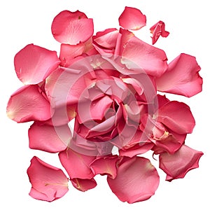 3D Rendering of a Rose Petals on Transparent Background - Ai Generated