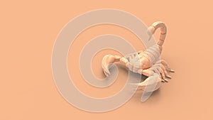 3d rendering of a scorpion isolated in a studio colored background