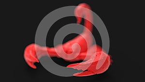 3d rendering of a scorpion isolated in a studio colored background