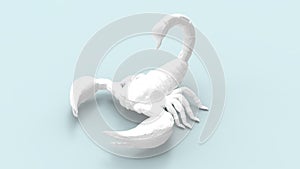 3d rendering of a scorpion isolated in a studio colored background