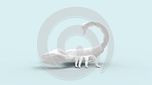 3d rendering of a scorpion isolated in a studio colored background