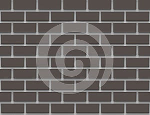 3d rendering. seamless Dark gray color bricks wall texture background