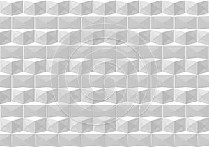 3d rendering. seamless gray polygon cube pattern stack wall background