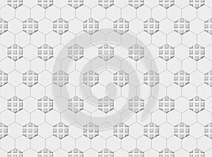 3d rendering. seamless modern hexagonal shape tiles pattern wall background