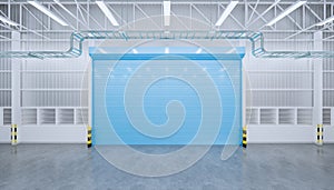 3d shutter door in warehouse