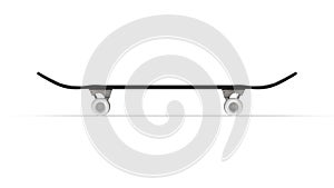 3d rendering of a skateboard isolated in white background