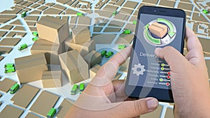 App tracking parcel on the move