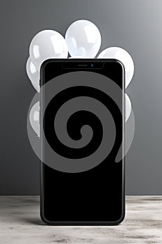 3 d rendering smartphone with cloud computing concept, 3 d render