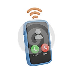 Incoming Call 3D Render