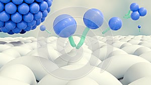 the soap molecules form structures called micelles
