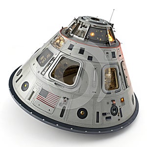 3D rendering of spaceship command module
