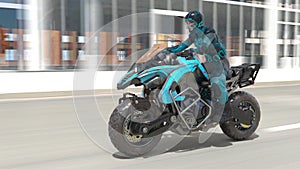 3D rendering of speeder bike photo