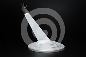 3d rendering, stage and projector lamp, stage show