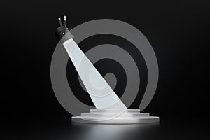 3d rendering, stage and projector lamp, stage show