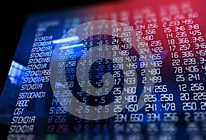 3d rendering of stock exchange display panel