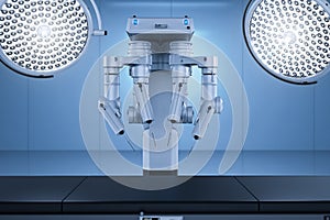 Surgery room with robotic surgery photo