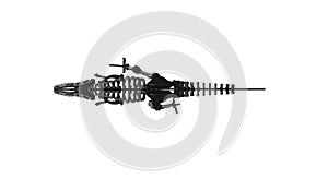 3D rendering of a t rex dinosaur abstract model isolated on white background