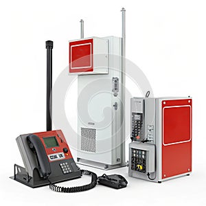 3D rendering technical services isolated on white background