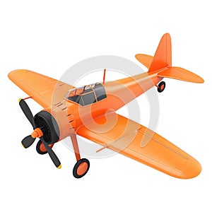 3D Rendering of a Toy Airplane on Transparent Background - Ai Generated