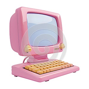 3D Rendering of a Toy Computer for Babies on Transparent Background - Ai Generated