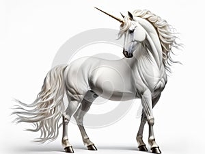 3d rendering of a unicorn on white background3 background