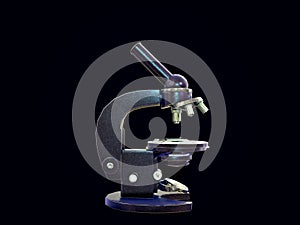 3D-rendering of a USSR era microscope