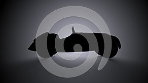 3d rendering of a vintage oldtimer car in dark studio background