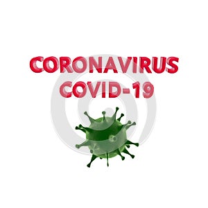 3D rendering virus or bacteria cells. 3d cell virus Covid-19