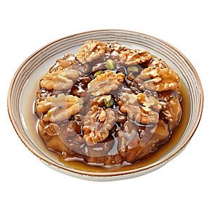 3D Rendering of a Walnuts Cake on Transparent Background - Ai Generated