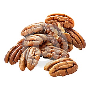 3D Rendering of a Walnuts Transparent Background - Ai Generated