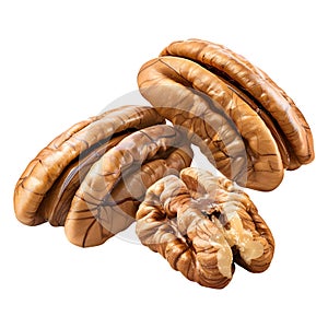 3D Rendering of a Walnuts Transparent Background - Ai Generated