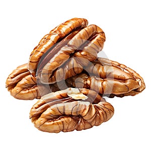3D Rendering of a Walnuts Transparent Background - Ai Generated