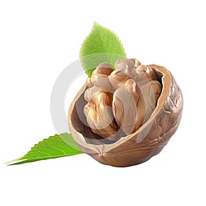 3D Rendering of a Walnuts on Transparent Background - Ai Generated