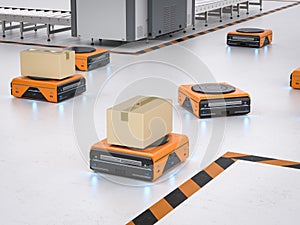 Warehouse robot carry box