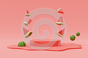 3d rendering of watermelon .3d rendering