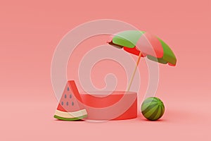 3d rendering of watermelon isolated .3d rendering